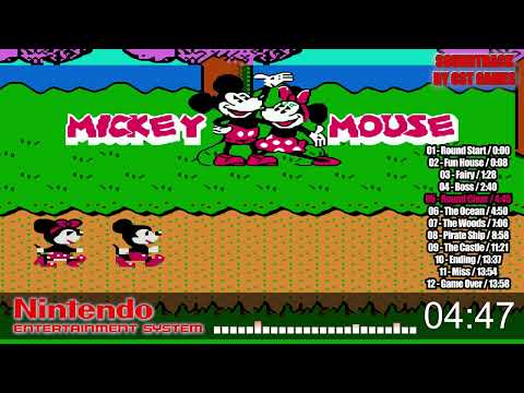 Mickey Mousecapade OST | 1987 | NES - complete soundtrack in one video