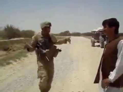 US soldiers dancing Afghan dance