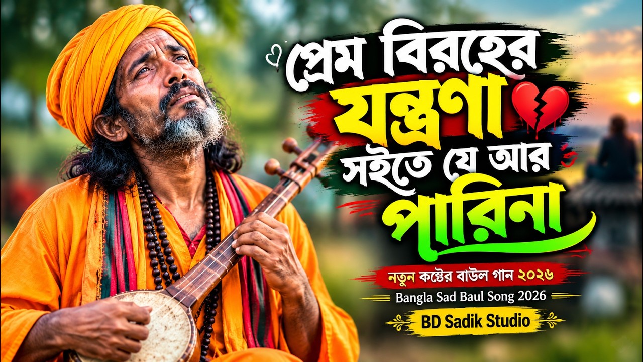 💔 প্রেম বিরহের যন্ত্রণা সইতে যে আর পারিনা | নতুন কষ্টের বাউল গান ২০২৬ | Bangla Sad Baul Song 2026