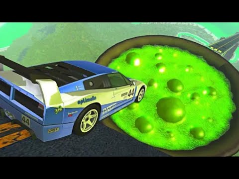 Beamng drive - Open Bridge Crashes over Spooky Witch Pot