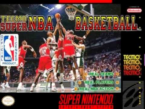 Tecmo Super NBA Basketball - Main Menu