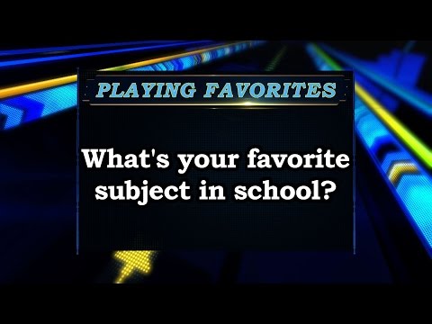 Playing Favorites: What's your favorite subject in school? Sports Stars of Tomorrow