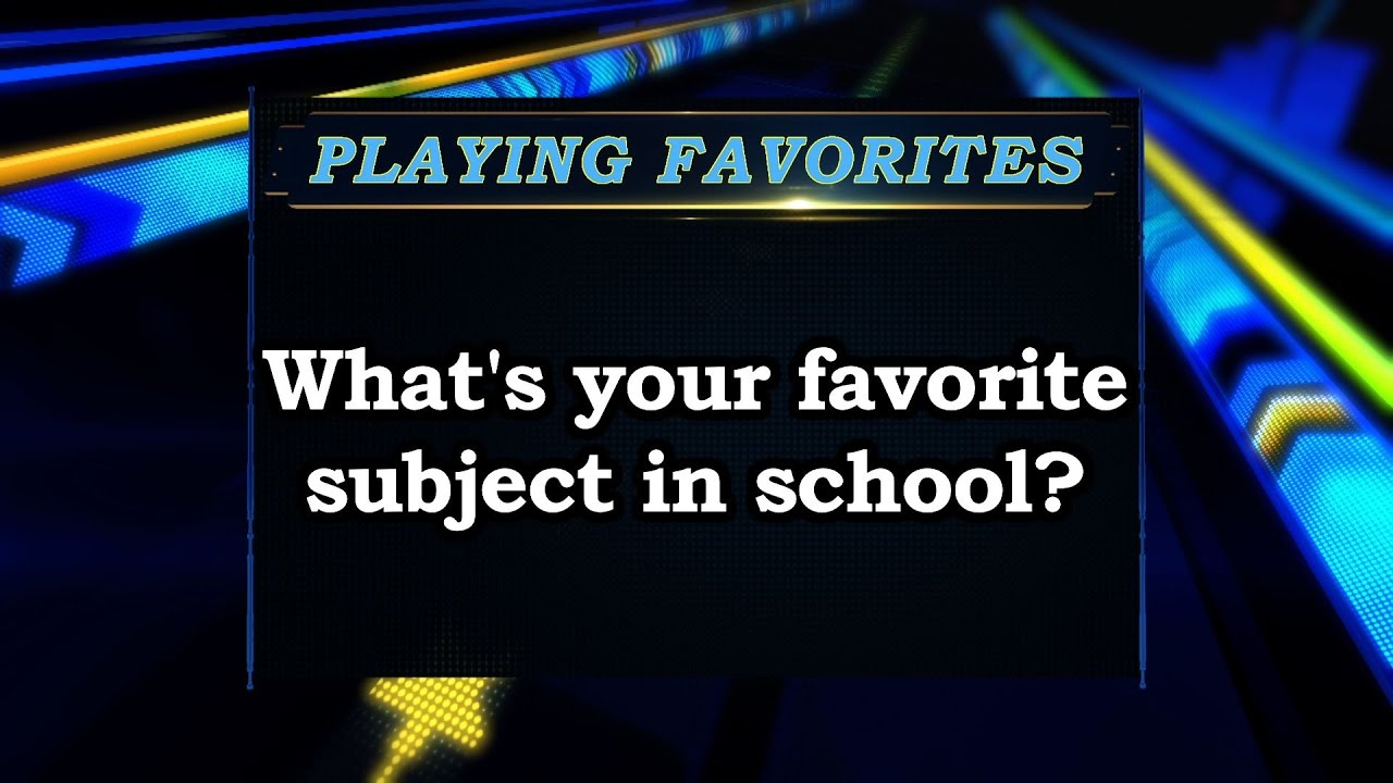 Playing Favorites: What's your favorite subject in school? Sports Stars of Tomorrow