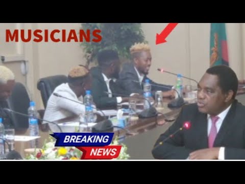 Hakainde hichilema meets Zambian musicians.
