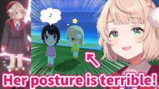 【トモコレ】姿勢が悪すぎる自分のアバターに驚くういママ【しぐれうい】