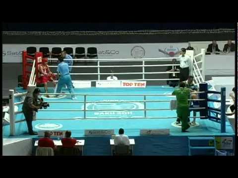 Bantam (56kg) QF- Shaymov Orzubek (UZB) VS Nevin John (IRL) -2011 AIBA World Champs
