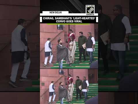 Union Minister Chirag Paswan, Shambhavi Choudhary caught in ‘light-hearted’ conversation