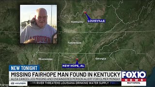 UPDATE: Missing Alabama man has been found in Louisville, Kentucky.