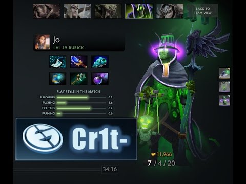 Dota 2 Rank Match | Crit . Rubick | [FULL GAME]