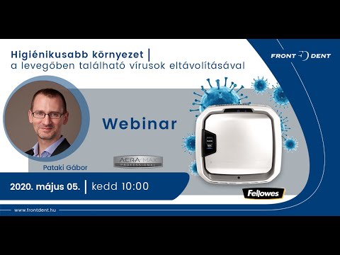 Higiénikusabb környezet a levegőben található vírusok eltávolításával webinar