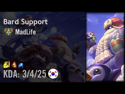 Bard Support vs Karma - MadLife - KR Challenger Patch 6.15
