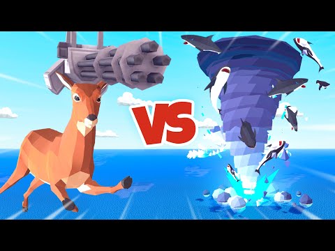 SUPER DEER vs SHARKNADO - Deeeer Simulator Part 10 | Pungence