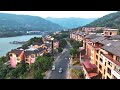 Lavasa City Drone View European Architecture Planned Hill City Aerial View Lavasa Pune