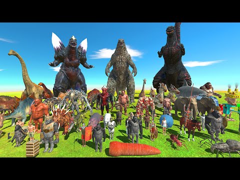 Death Run vs X3 Godzilla - Animal Revolt Battle Simulator