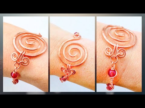 Beginner Wire Spiral Bracelet Tutorial - Easy Copper Wire Jewelry