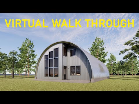 Virtual Walk Through: 3-Bedroom Quonset Hut House (Q35-18 Model Hut)