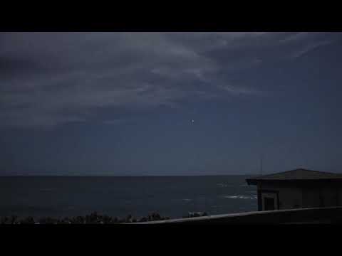 Jupiter rising on the horizon