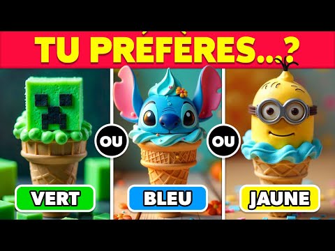 TU PRÉFÈRES...? VERT ou BLEU ou JAUNE 🍏💙☀️
