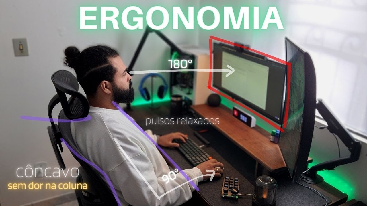 Chega de dor! O guia da ergonomia para seu setup | homeoffice ou gamer
