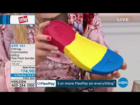 FitFlop Francheska Glitzy Toe Post Sandal