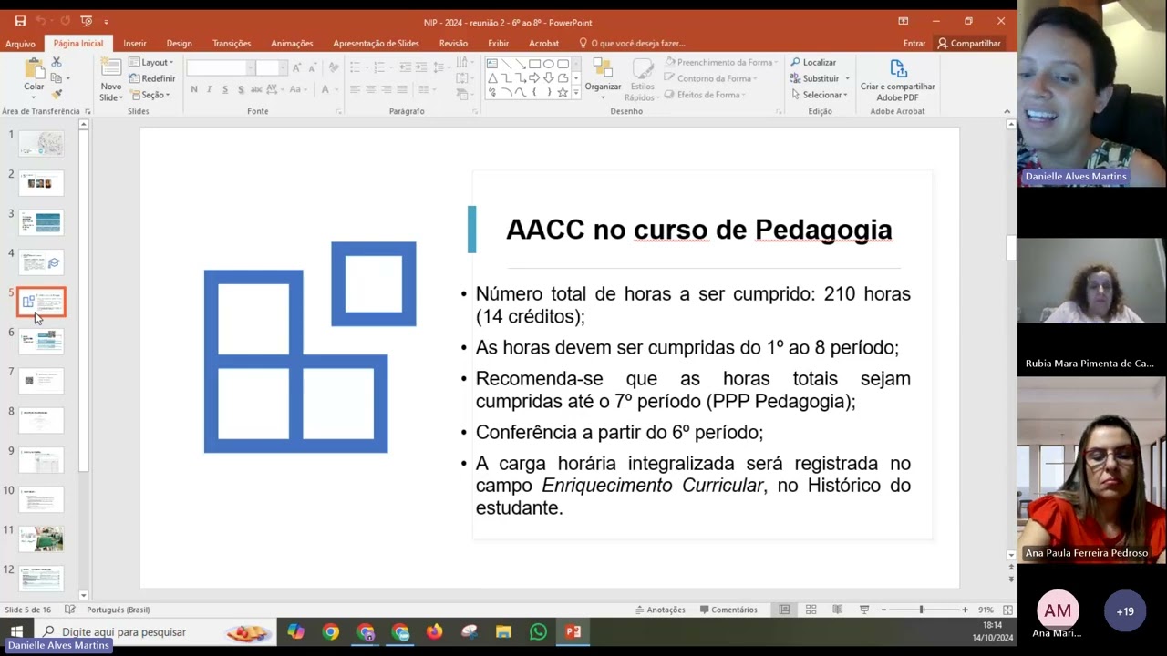 Reunião NIP   6º, 7º e 8º períodos - 14/10/2024