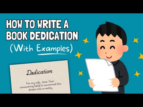 Dedication Page Ideas