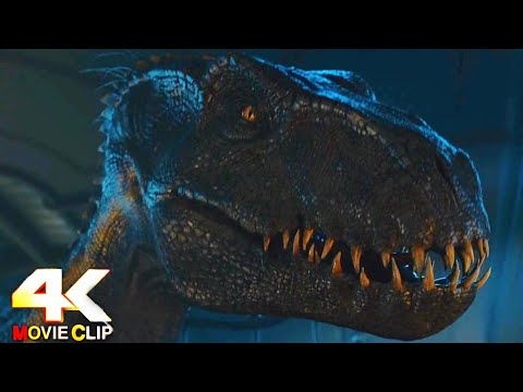Jurassic World: Fallen Kingdom (2018) - Escape from Indoraptor scene [4K 60fps]