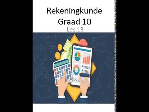 REKENINGKUNDE GRAAD 10: 25 Mei 2020 - periode 5 (25105)