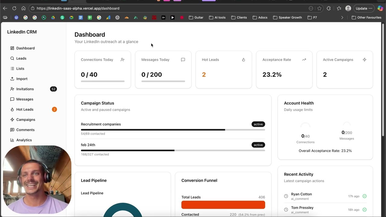 LinkedIn Everything System: Unlimited LinkedIn Automation + CRM, Campaigns, AI Discovery & Personas