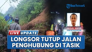 Longsor Besar di Cisayong Tasikmalaya, Jalan Penghubung Dua Desa Tertutup Material Tebing Longsor
