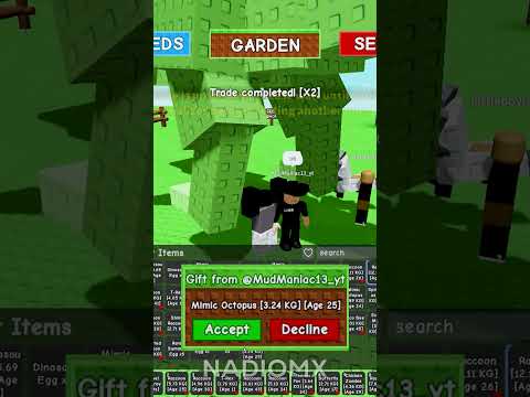 FAIR TRADE? HUGE RAPTOR FOR 2 MIMICS💀 in Grow a Garden #growagarden #roblox #fyp #viralvideo #shorts