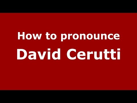 How to pronounce David Cerutti (Spanish/Argentina) - PronounceNames.com