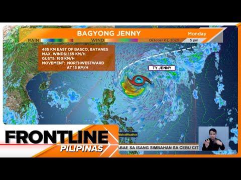 Bagyong Jenny, bahagyang lumakas Frontline Pilipinas