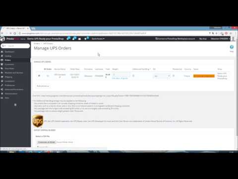UPS PrestaShop Plugineo plugin - How to export an order PDF label