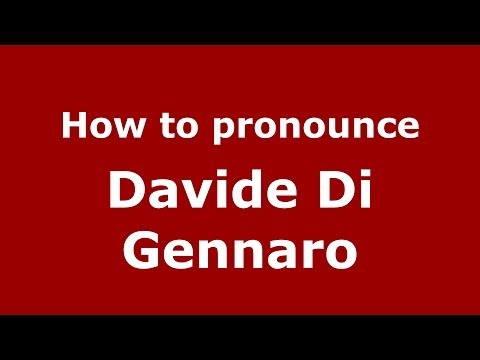How to pronounce Davide Di Gennaro (Italian/Italy)  - PronounceNames.com