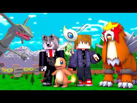 Minecraft : Pokémon Fire 🔥 and Water 💦 #3 - CONSEGUI O RAYQUAZA SHINY COMO PRIMEIRO LENDÁRIO!!