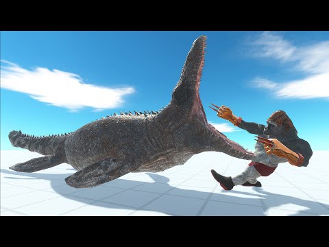 MOSASAURUS vs Mutant PRIMATES - Animal Revolt Battle Simulator ARBS