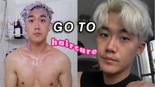 My PERFECT hair routine for platinum blond asian hair | tips, products I use