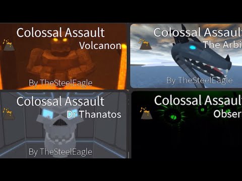 Defeating all 4 Colossal Assault Bosses NO DAMAGE in Normal Server in [ROBLOX] Epic Minigame