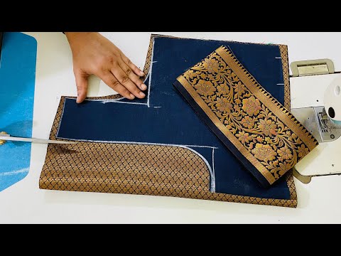 Paithani Saree Blouse Design Cutting & stitching Blouse Back Neck Design | Silk Saree Blouse Design