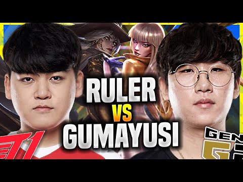 GEN RULER VS T1 GUMAYUSI! - GEN Ruler Plays Kai'sa ADC vs T1 Gumayusi Ashe! | Season 11