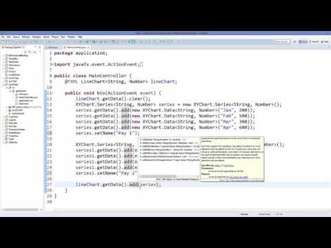 JavaFx Tutorial For Beginners 29   Adding multiple Lines to LineChart
