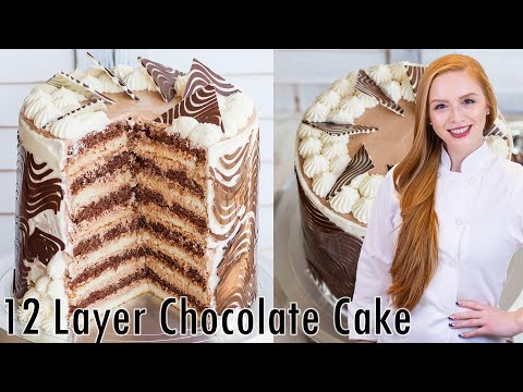 EPIC 12 Layer Chocolate Cake Recipe!! The Tallest Cake I've Ever Made!!