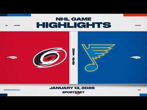NHL Highlights | Hurricanes vs. Blues - January 13, 2026