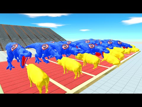 Colors Run To Get a Pig - Animal Revolt Battle Simulator Part 6