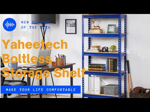 Yaheetech 5-Tier Storage Shelves 28 Inches W x 59 Inches H #storageshelf