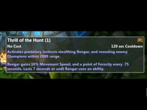 League of Legends: NEW CHAMPION Rengar Skills & Stats