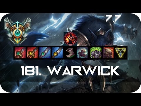 Master Warwick Jungle vs Graves Season 7 s7 Patch 7.7 2017 Gameplay Guide Build Normals