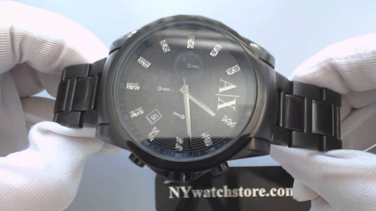Men's Black Armani Exchange AX2093 Banks Chronograph Watch