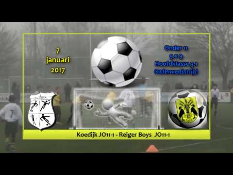 Koedijk JO11-1 - Reiger Boys JO11-1 (07-01-2017) Oefenwedstrijd
